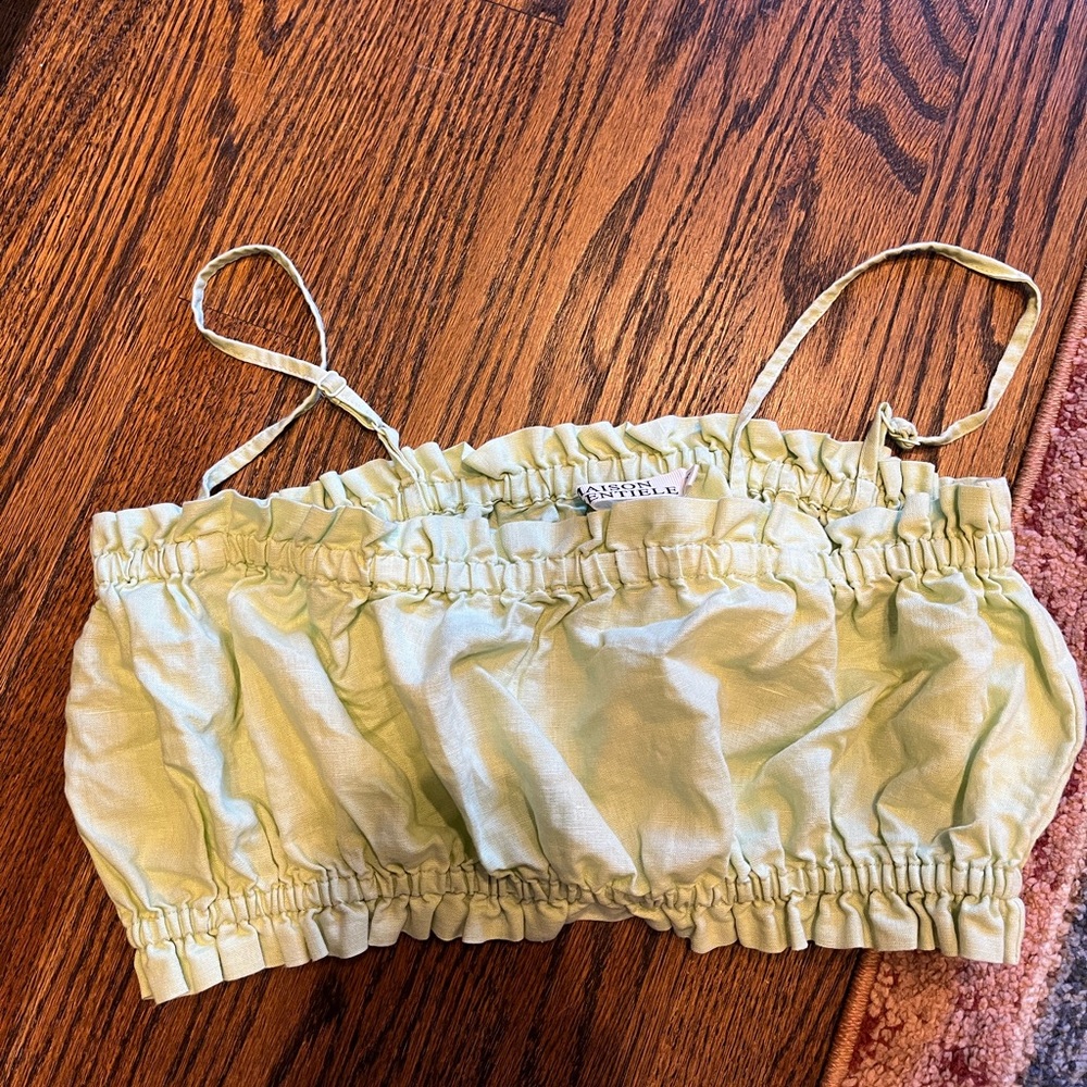 Maison Essentiele linen cropped top